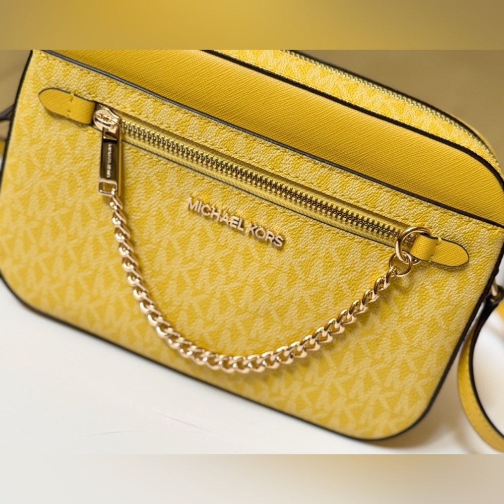 Michael Kors Jet Set Yellow Crossbody Bag - Picture 11 of 11